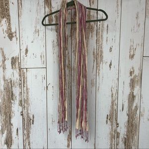 Glitzy Scarf with fringe. In excellent condition! 72” Length